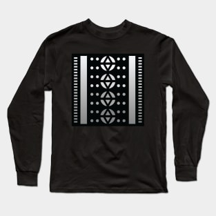 “Dimensional Compass” - V.1 Grey - (Geometric Art) (Dimensions) - Doc Labs Long Sleeve T-Shirt